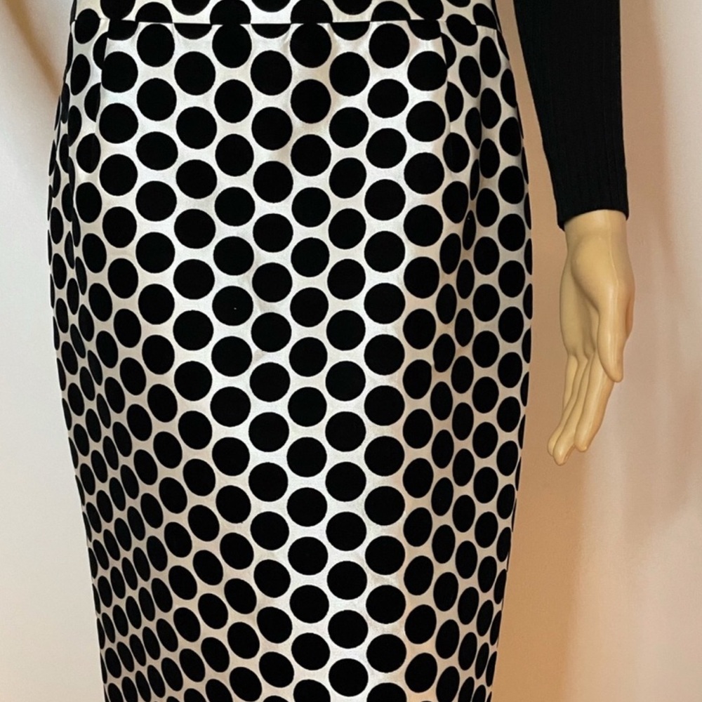Per Se Black and White Midi Pencil Skirt